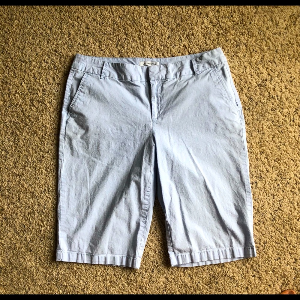 Light blue Liz Claiborne cotton summer Bermuda shorts